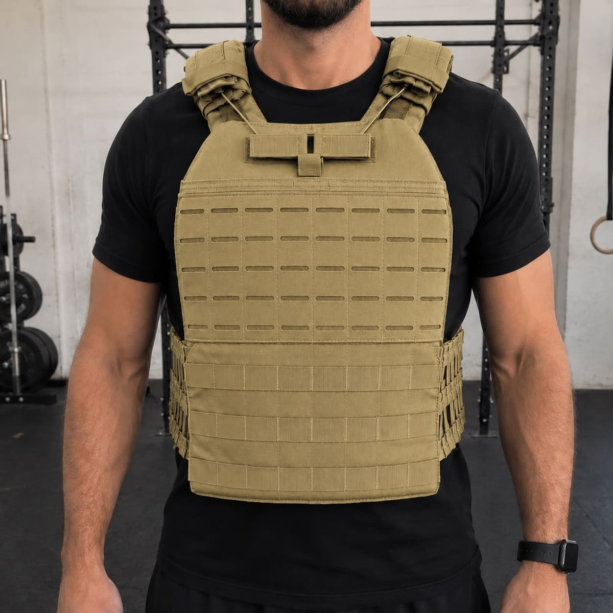 Gilet Lesté avec Plaques Tan