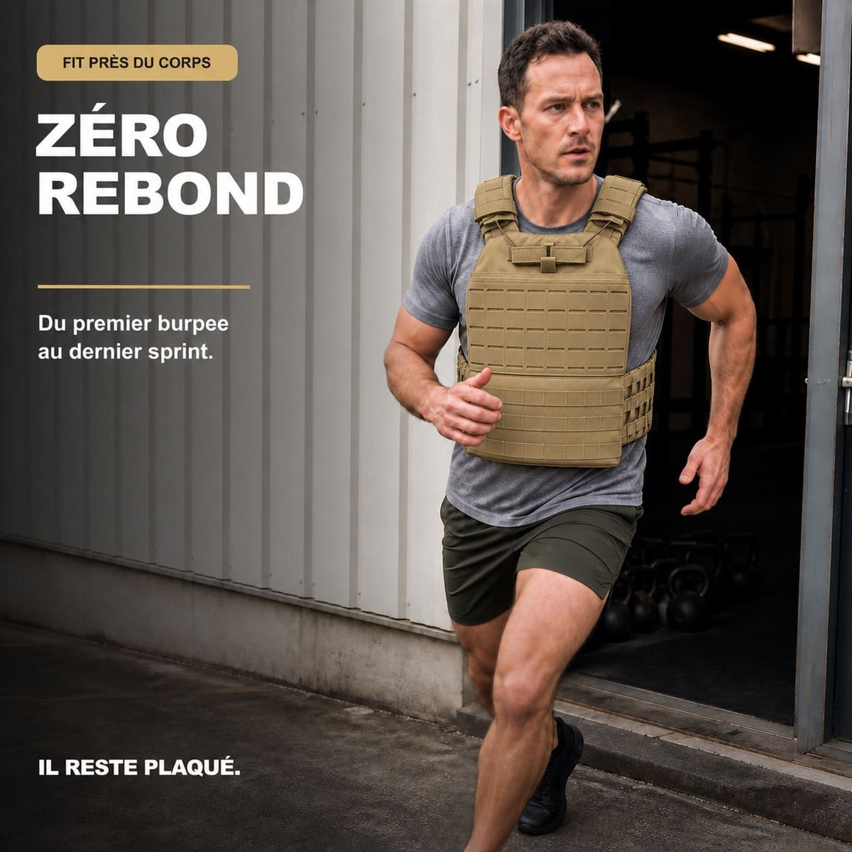 Gilet Lesté avec Plaques Tan