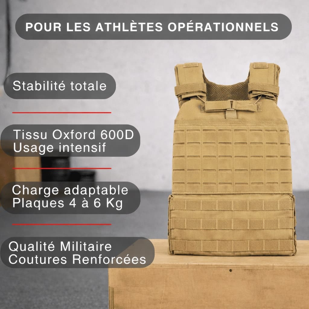 Gilet Lesté avec Plaques Tan