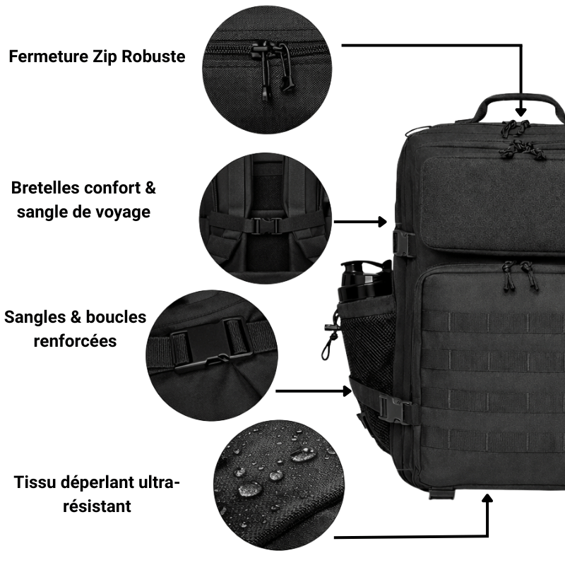 Sac Tactique 45 L Noir