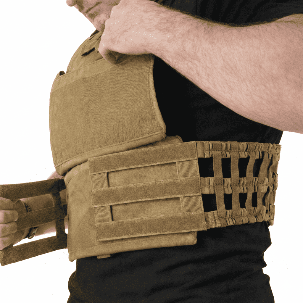 Gilet Lesté avec Plaques Tan