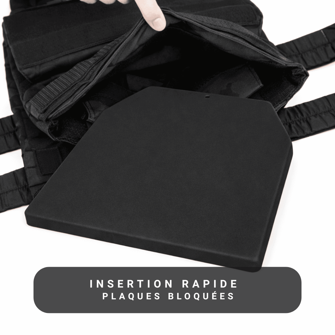 gilet lesté avec plaques